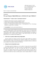 Does growing up at high altitude pose a risk factor for type 2 diabetes?