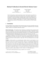 Rational verification in iterated electric boolean games