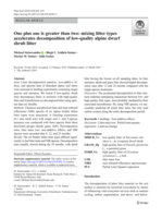One plus one is greater than two: Mixing litter types accelerates decomposition of low-quality Alpine dwarf shrub litter