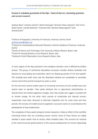 Erosion in subalpine grasslands of the Alps – State-of-the-art, remaining questions and current research