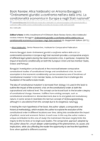 Review of Antonia Baraggia’s “Ordinamenti giuridici a confronto nell’era della crisi. La condizionalità economica in Europa e negli Stati nazionali”