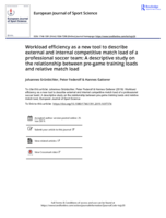 Workload efficiency as a new tool to describe external and internal competitive match load of a professional soccer team: A descriptive study on the relationship between pre-game training loads and relative match load