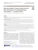Autoresuscitation (Lazarus phenomenon) after termination of cardiopulmonary resuscitation - a scoping review