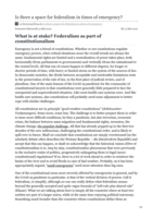Is there a space for federalism in times of emergency?