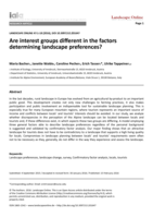 Are interest groups different in the factors determining landscape preferences?