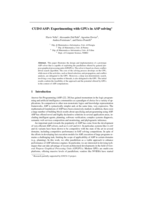 CUD@ASP: Experimenting with GPUs in ASP solving