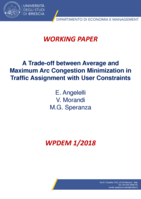 A trade-off between average and maximum arc congestion minimization in traffic assignment with user constraints