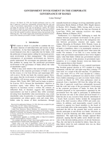 Government involvement in the corporate governance of banks