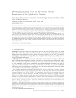 Developing Mashup Tools for End-Users: On the Importance of the Application Domain