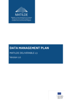 Data Management Plan MATILDE Deliverable 1.3