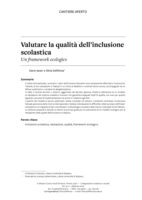 Valutare la qualità dell'inclusione scolastica: Un framework ecologico