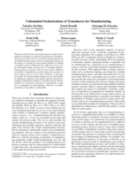 Unbounded Orchestrations of Transducers for Manufacturing