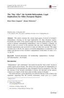 The “Day After” the Scottish Referendum: Legal Implications for Other European Regions