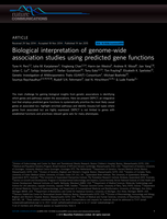 Biological interpretation of genome-wide association studies using predicted gene functions