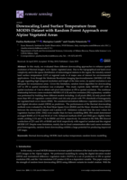 Downscaling Land Surface Temperature from MODIS Dataset with Random Forest Approach over Alpine Vegetated Areas