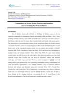 Commentary on Second Homes Tourism and Mobilities Are we breaking free from tradition?