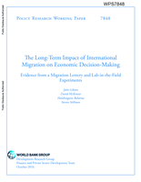 The Long-Term Impact of International Migration on Economic Decision-Making: Evidence from a Migration Lottery and Lab-in-the-Field Experiments
