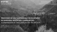 Processes of Self-sustainable Development in Marginal Mountain Communities: a Comparison of two Cases in the Italian Alps
