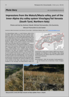 Impressions from the Matsch/Mazia valley, part of the Inner-Alpine dry valley system Vinschgau/Val Venosta (South Tyrol, Northern Italy)