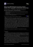 Improving SWE estimation by fusion of snow models with topographic and remotely sensed data
