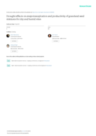 Drought effects on evapotranspiration and productivity of grassland seed mixtures for dry and humid sites