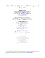 A Malmquist Productivity Index for Network Production Systems in the Energy Sector