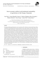 Socio-economic, political, and institutional sustainability of Agroforestry in Alta Verapaz, Guatemala