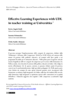 Effective Learning Experiences with UDL in teacher training at Universities