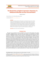 The Manipulation of Algebraic Expressions: Deepening of a Widespread Difficulties and New Characterizations