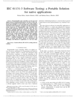 IEC 61131-3 Software Testing: a Portable Solution for native applications