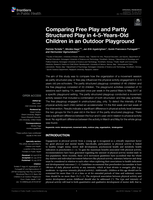 Comparing Free Play and Partly Structured Play in 4-5-Years-Old Children in an Outdoor Playground