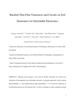Buckled Thin-Film Transistors and Circuits on Soft Elastomers for Stretchable Electronics
