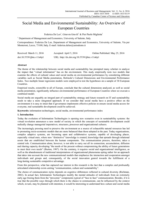 Social Media and Environmental Sustainability: An Overview of European Countries