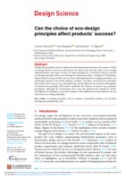 Can the choice of eco-design principles affect products’ success?