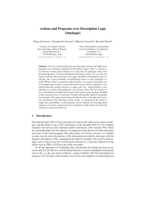 Actions and programs over description logic ontologies