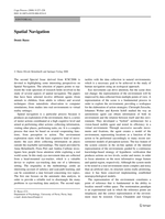 Spatial navigation