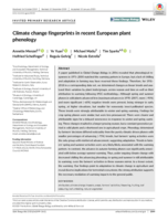 Climate change fingerprints in recent European plant phenology