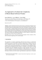 An Approach to Evaluate the Complexity of Block-Based Software Products