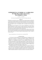 Experimental–numerical calibration of the fracture locus of weathering steel