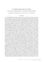 Rheto-Romance Studies: Year 2014