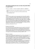Soil nitrogen leaching from tree row strips and grassed alleys in a pear orchard