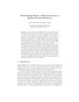 Determining objects within isochrones in spatial network databases