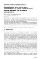 Designed for, with, and by Kids: Integrating Children’s Approach into Design Teaching and Research Visualisation