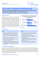 Are workers motivated by the greater good?