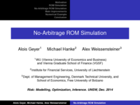 No-arbitrage ROM simulation
