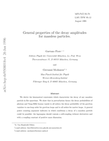 General properties of the decay amplitudes for massless particles