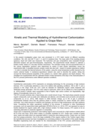 Kinetic and Thermal Modeling of Hydrothermal Carbonization Applied to Grape Marc