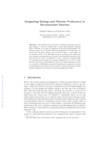 Integrating ratings and pairwise preferences in recommender systems