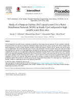Study of a Pump-as-Turbine (PaT) speed control for a Water Distribution Network (WDN) in South-Tyrol subjected to high variable water flow rates