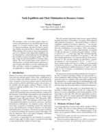 Nash equilibria and their elimination in resource games
